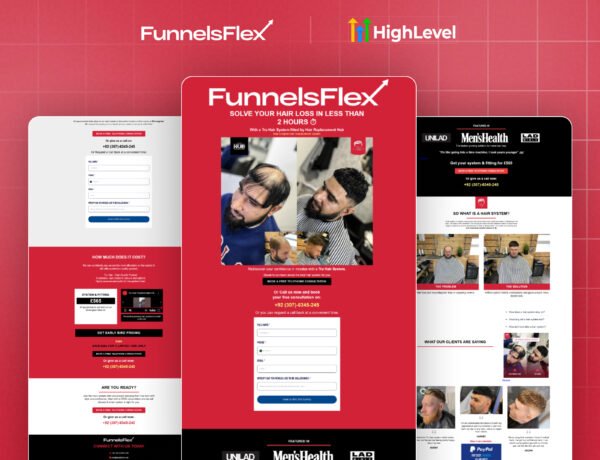 Hair Replacement Funnel Template For GHL