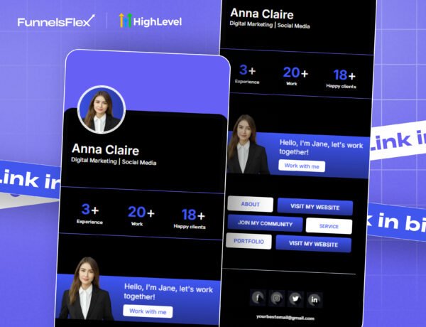 Digital Marketing | Social Media Link Page Bio Funnel Template