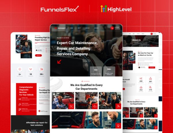 Get More Bookings & Build Trust with a Clean, Modern Auto Repair Funnel!