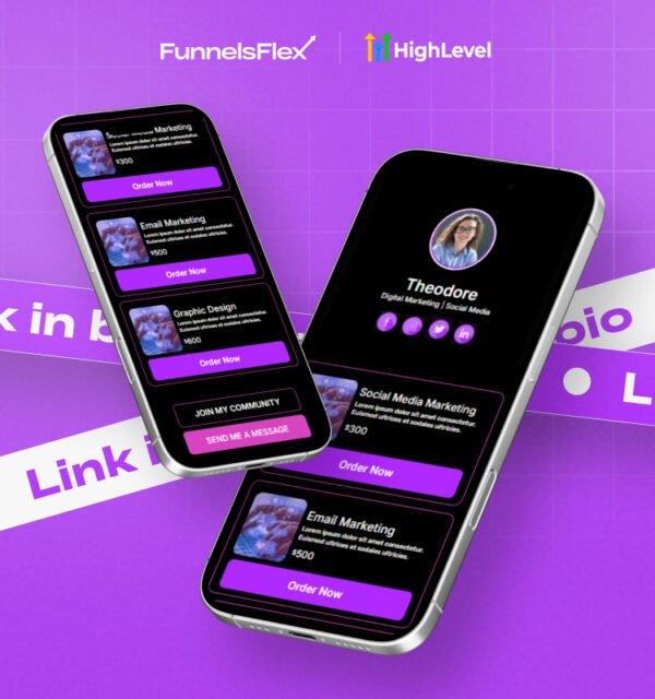 High-Converting Agency Pro Bio Link Funnel – Documentation The Agency Pro Bio Link Funnel for GoHighLevel is the ultimate single-page solution for digital agencies, freelancers, and SaaS providers. Designed to convert clicks into calls, projects, and leads, this mobile-optimized link page streamlines your online presence—all in one powerful link. 📽️ Watch the Step-by-Step Setup Guide: [Watch Here] How to Import the Agency Pro Bio Link Funnel into Your GoHighLevel Account Log into GoHighLevel Open your GoHighLevel account in the same browser. Click on the Import Link: [Import Funnel] This will open the funnel template page. Click “Import Funnel” The funnel will be added to your chosen sub-account. Begin Customizing Open the funnel and start editing with your brand details and services. ⚠️ Important: Only import into one sub-account to avoid conflicts or removal. Funnel Customization Guide 1. Update the Funnel URL Go to Funnels in your GoHighLevel dashboard Select the Agency Pro Bio Link Funnel Click Settings In the Domain/Path, add your custom domain or path Click Save Changes ✅ Ensure your domain DNS is connected in GoHighLevel before applying custom domains. 2. Add Your Branding Open the funnel in the Page Editor Click the Header Section Replace placeholder logo, business name, and tagline Use your brand's hex codes for consistent design Save & preview your updates 3. Edit Quick Link Buttons Locate the Quick Links Section Replace the default button links with: About Services Testimonials Portfolio Calendar/Booking Links Update button names and icons if needed 4. Configure Lead Capture Buttons Click on the “Start a Project” or “Book a Call” button Link them to: A GoHighLevel calendar A Typeform or external form A specific booking page Save and test both buttons for mobile and desktop 5. Update Social Footer Section Scroll to the footer Add your social media links (LinkedIn, Instagram, WhatsApp, etc.) Replace icons or add/remove platforms as needed Save and check responsiveness Pages Included in the Bio Link Funnel One-Page Layout – Combines intro, quick links, CTAs, and social media Sections Included: Header with Branding Services Navigation Lead Capture CTAs Social Links Footer Features Overview ✅ One-click import into GoHighLevel ✅ Fully mobile-responsive & clean design ✅ Drag-and-drop editor for easy customization ✅ Fast loading, optimized for conversions ✅ Built-in CTAs for lead generation ✅ Social media integration What’s Included Fully editable Agency Pro Bio Link Funnel Page Clean template design with branding placeholders Step-by-step video setup tutorial Free setup guide + customization instructions 15-day free support for basic troubleshooting Optional done-for-you branding service (logo, links, content) Who This Funnel Is For 🎯 Digital & Marketing Agencies 🎯 Freelancers & Consultants 🎯 SaaS & Tech Product Creators 🎯 Funnel Designers & Web Builders 🎯 Personal Brands & Coaches with Service Offers 💥 BONUS: Includes branded placeholder content so you can launch faster! Ready to Convert More Clicks? Import the funnel into GoHighLevel today and send one sleek link that does it all. 🛒 Order Now – Upgrade Your Bio Game!