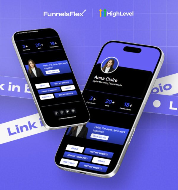 Digital Marketing | Social Media Link Page Bio Funnel Template