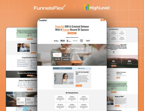 Launch your legal funnel fast! Automate lead capture, book consults, and grow your law firm with our GoHighLevel template.