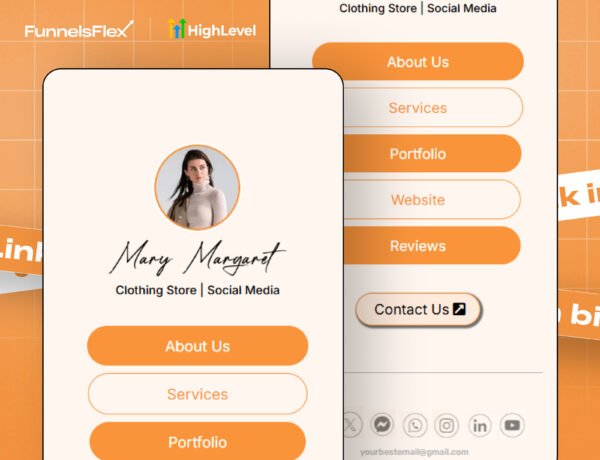 Social Media Link Page Bio Funnel Template | Stylish, Mobile-Optimized Funnel for Creators & Brands