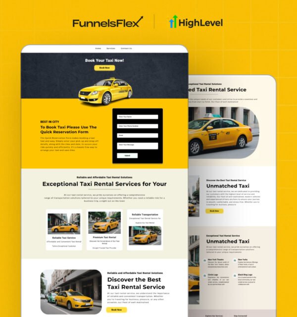 Taxi Booking Funnel - Drive More Bookings Instantly
