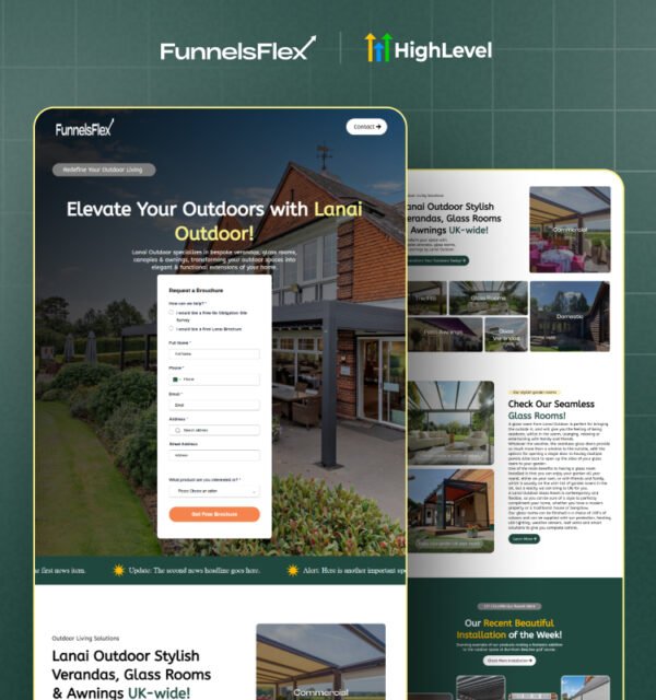 Lanai Funnel Template - Convert Outdoor Interest into Booked Projects
