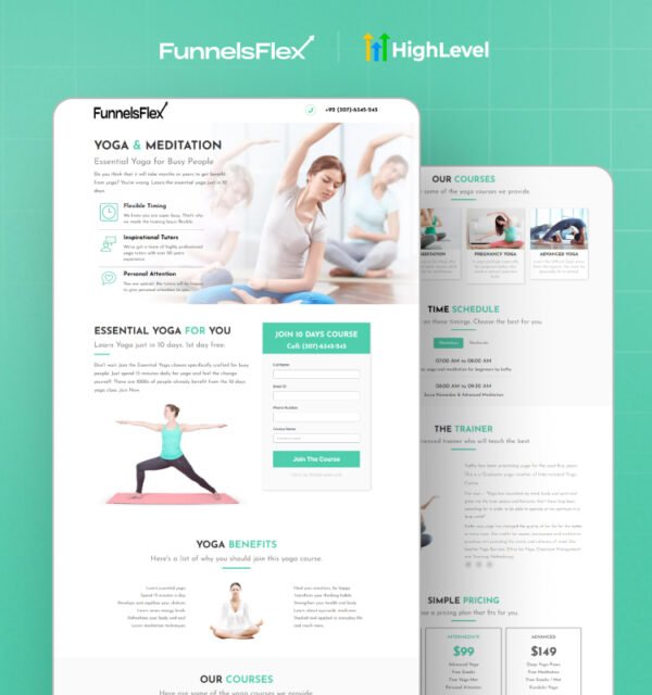 High-Converting Yoga & Meditation Funnel