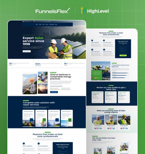 High-Converting Solar Website Template for GoHighLevel