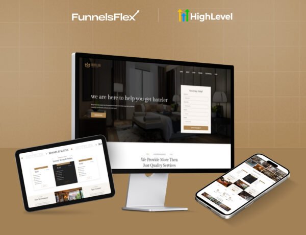 Hotel Booking GoHighLevel website templete