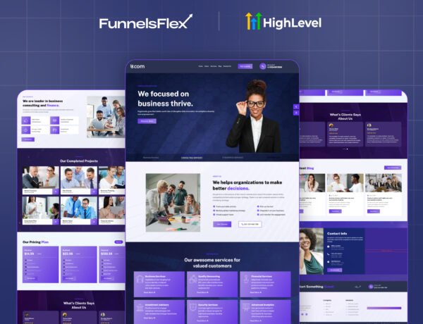 GoHighLevel Consulting Business Funnel | Sales, Booking & Thank You Pages for Coaches