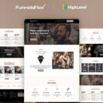 GoHighLevel Barber Shop Website Template, GHL Salon Website Template, Modern Barber Booking Funnel, Luxury Salon Website GHL