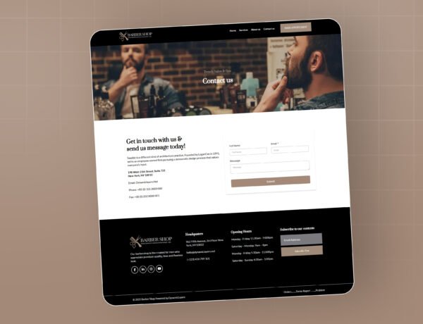 GoHighLevel Barber Shop Website Template, GHL Salon Website Template, Modern Barber Booking Funnel, Luxury Salon Website GHL
