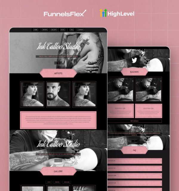GoHighLevel Tattoo Funnel Template | High-Converting Sales Funnel for Tattoo Studios