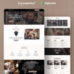GoHighLevel Barber Shop Website Template, GHL Salon Website Template, Modern Barber Booking Funnel, Luxury Salon Website GHL