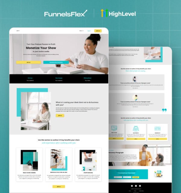 GoHighLevel Course Launch Funnel Template | Online Course Sales Funnel for Coaches, Trainers & Educators