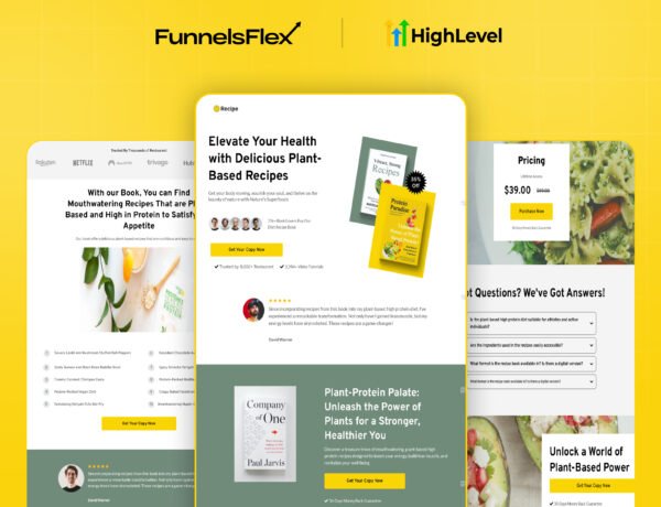 GoHighLevel Recipe Funnel | Food, Diet & Meal Plan Template | Conversion-Ready Funnel