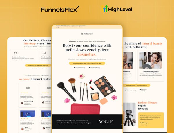 GoHighLevel Cosmetic Funnel – Simple Beauty & Aesthetic Booking Funnel Template