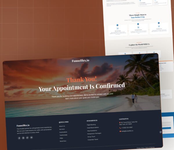 GoHighLevel Travel Agency Funnel – Editable GoHighLevel Template for Travel Services