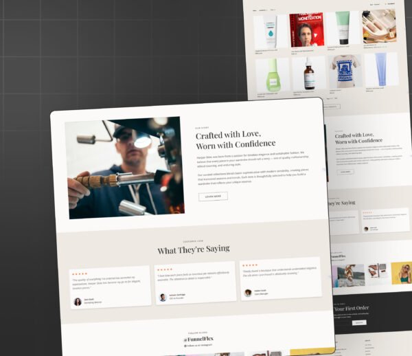 GoHighLevel Fashion Ecommerce Store Website Template | Minimal & Aesthetic Online Store for Brands