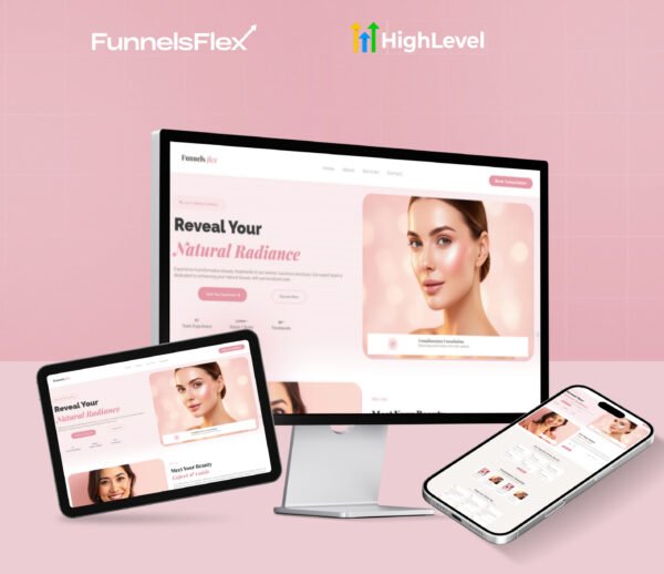 GoHighLevel Med Spa Website Template – Modern Design for Beauty & Skincare Clinics