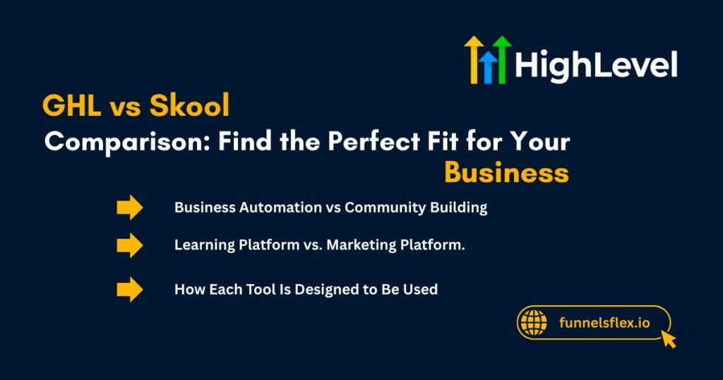 GHL vs Skool Core Purpose Comparison