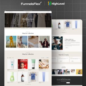 GoHighLevel Fashion Ecommerce Store Website Template | Minimal & Aesthetic Online Store for Brands
