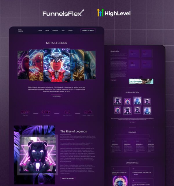 GoHighLevel NFT Portfolio Funnel – Premium Launch Template for NFT Creators