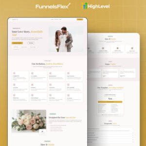 GoHighLevel Wedding website Template: Digital Wedding Invitation Funnel