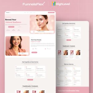 GoHighLevel Med Spa Website Template – Modern Design for Beauty & Skincare Clinics