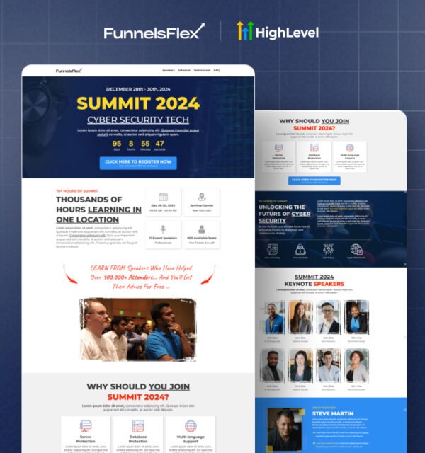 GoHighLevel Funnel for Summits, Webinars & Online Workshops