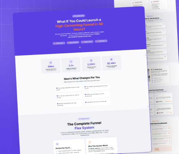 GoHighLevel Sales Funnel Template | Premium Home Page & Thank You Page Funnel for Coaches & Trainers