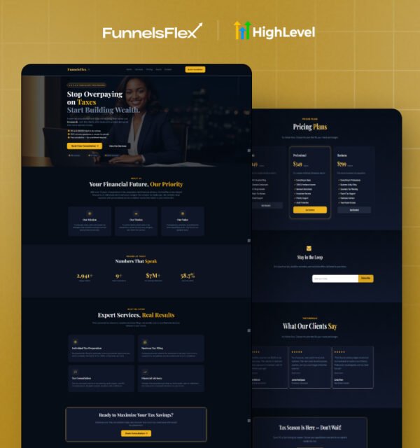 GoHighLevel Tax Prep Sales Funnel Template