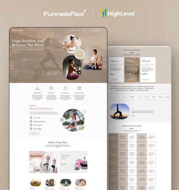 GoHighLevel Yoga Fitness Funnel Template