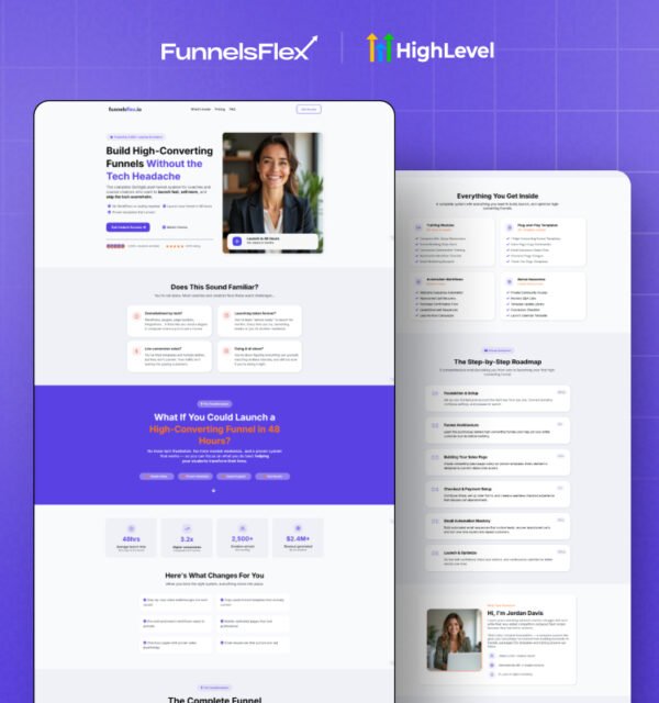 GoHighLevel Sales Funnel Template | Premium Home Page & Thank You Page Funnel for Coaches & Trainers