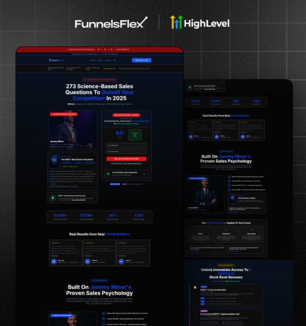 Jeremy Miner Style Sales Funnel Template: High-Ticket Lead Generation & NEPQ Conversion Funnel